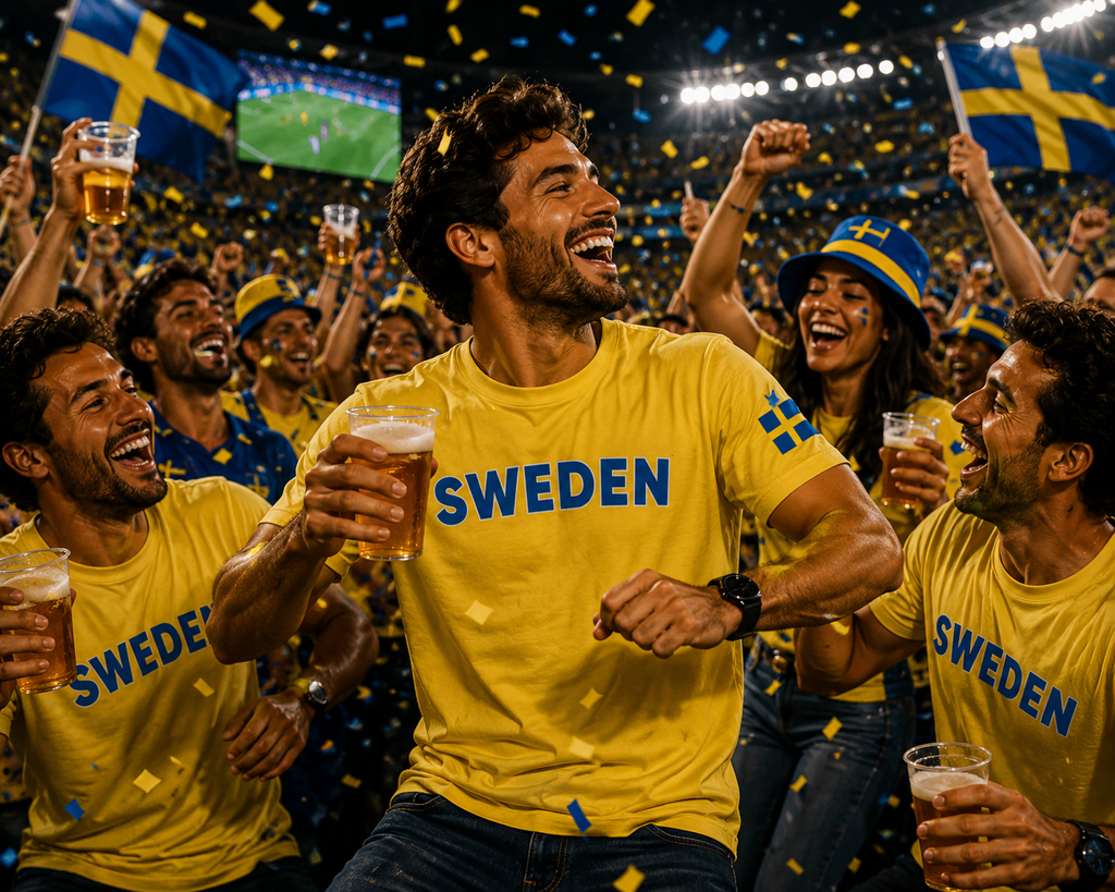 Sweden Football Fan T-Shirt – 2026 Football TShirt