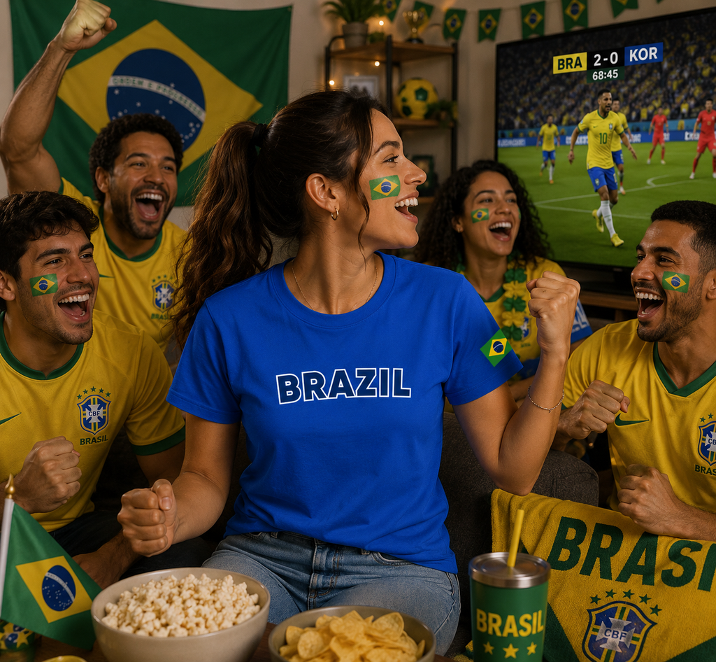 Brazil Football Fan T-Shirt – 2026 Football TShirt