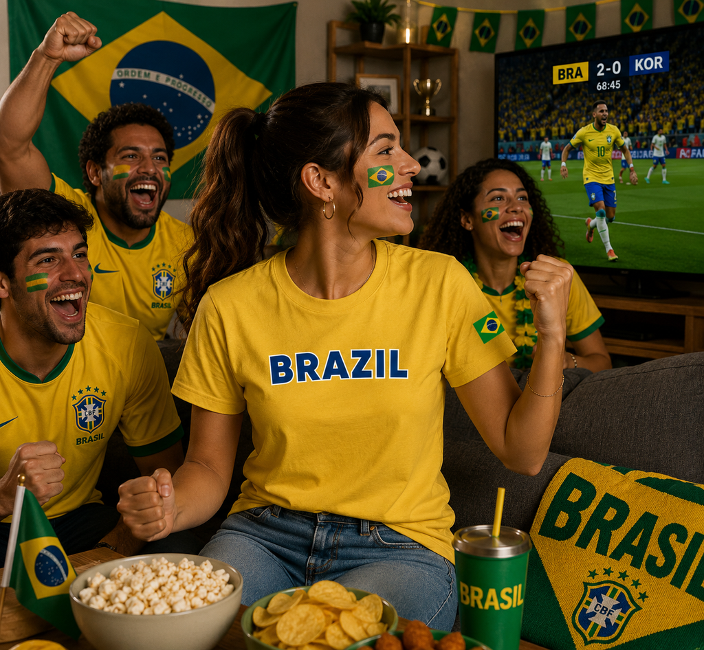 Brazil Football Fan T-Shirt – 2026 Football TShirt