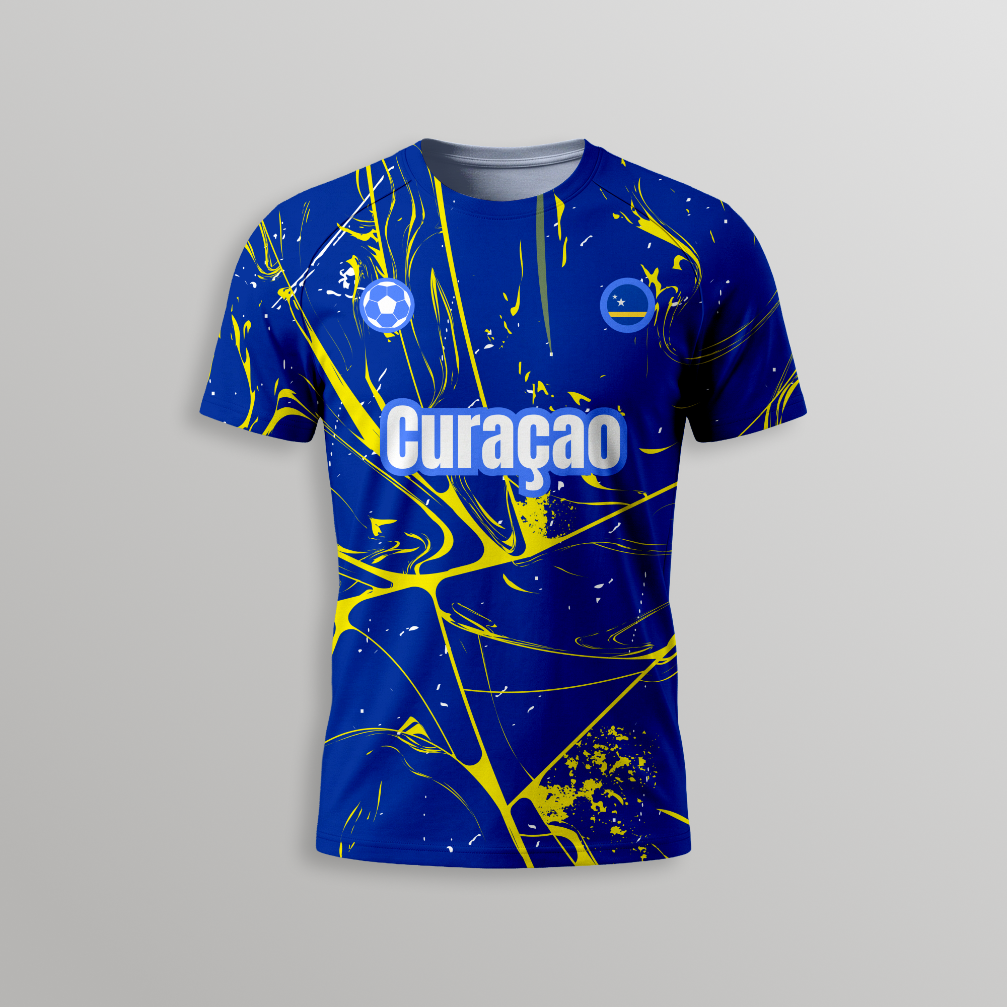 Curaçao Football T-Shirt - Dry Fit T Shirt Main image