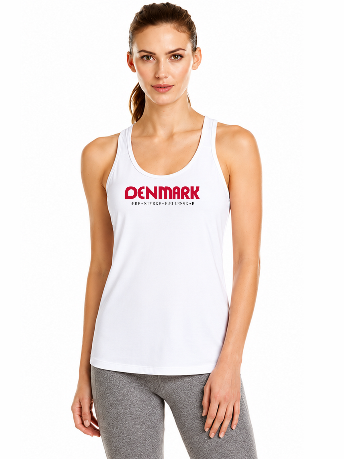 Denmark Pride Racerback Tank Top for Women | Country Heritage Graphic Main image