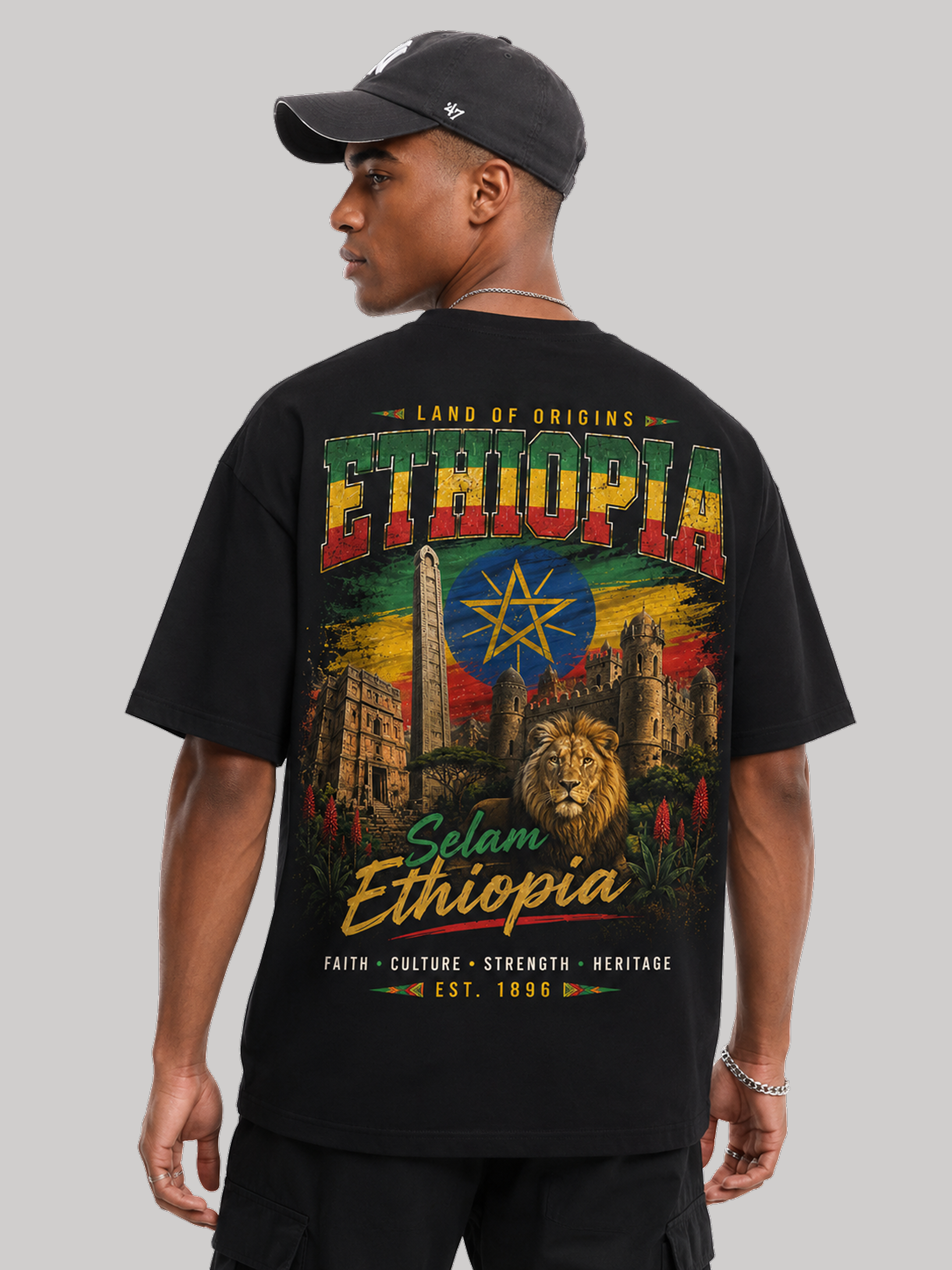 Ethiopia Oversized T-Shirt – Country Pride Unisex Graphic Tee