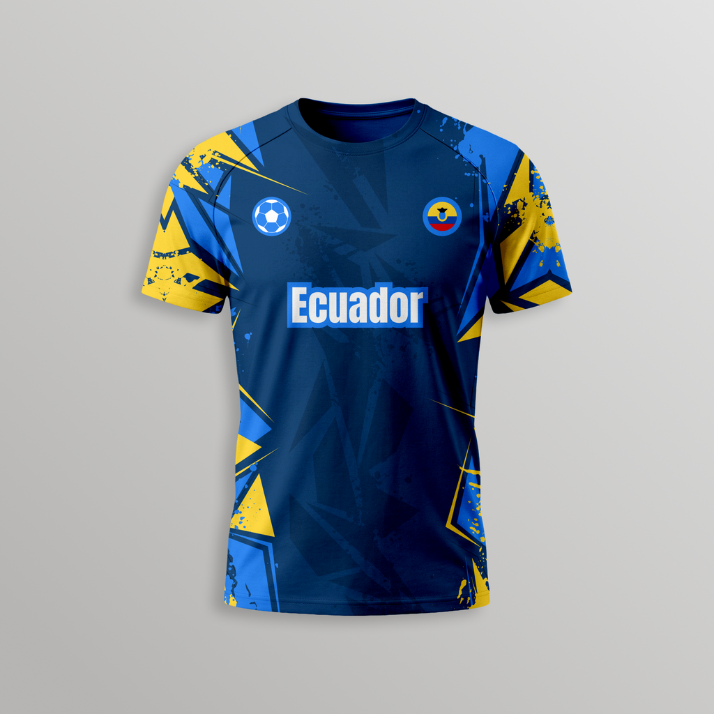 Ecuador Football T-Shirt - Dry Fit T Shirt