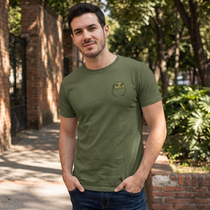 Military Helmet Embroidered Shirt