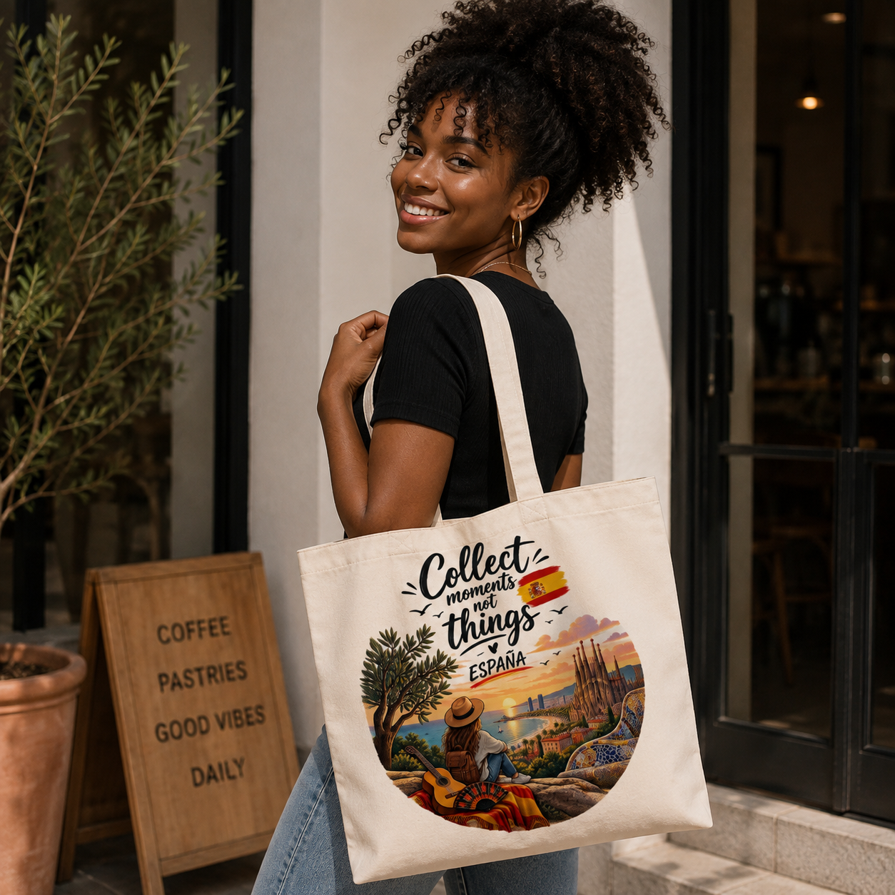 Espana Heritage Graphic Tote Bag – Country Pride Canvas Tote Secondary image