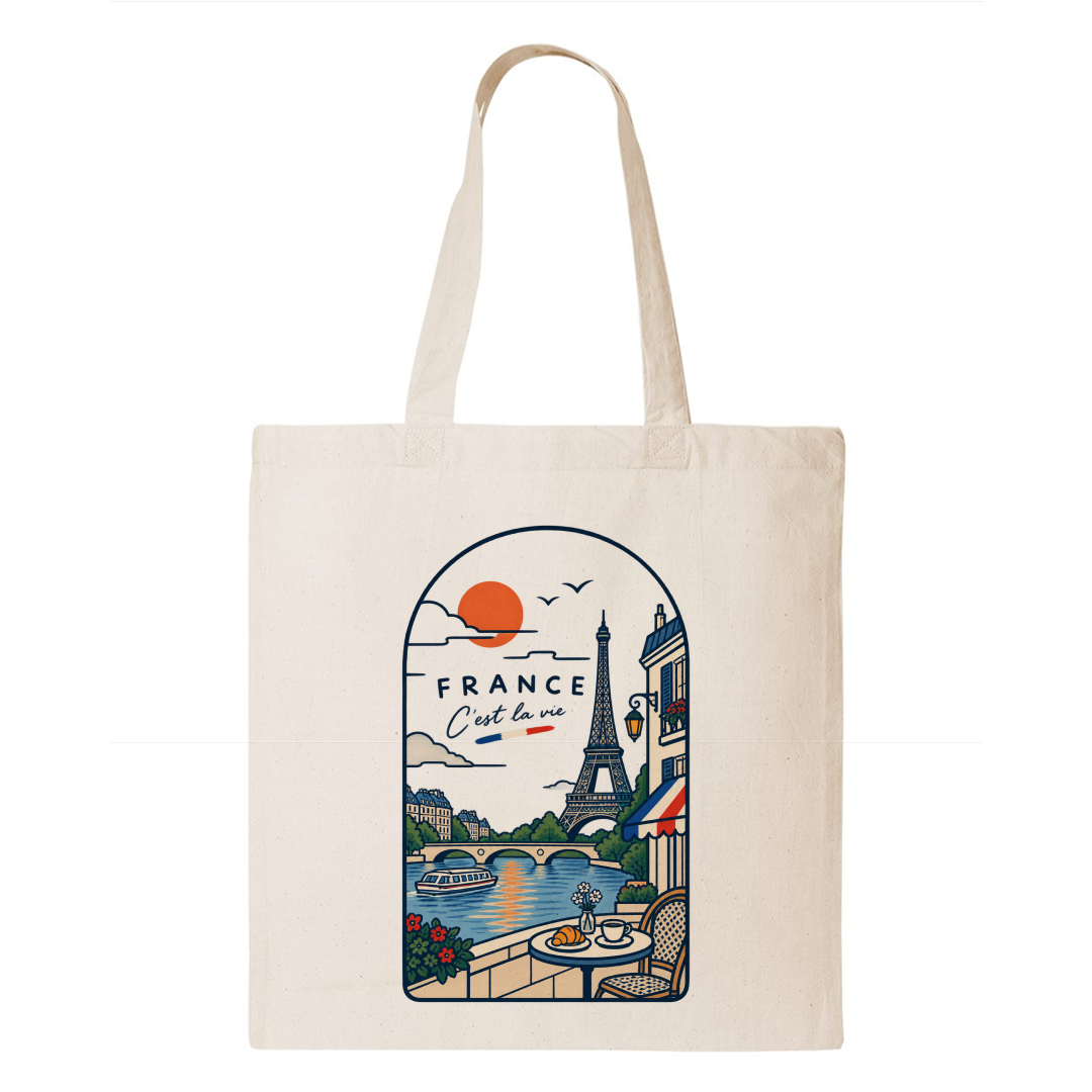 France Heritage Graphic Tote Bag – Country Pride Canvas Tote Main image