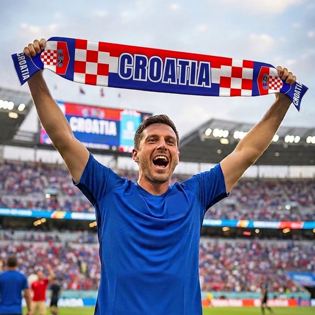 Croatia Football Stadium Supporter Scarf