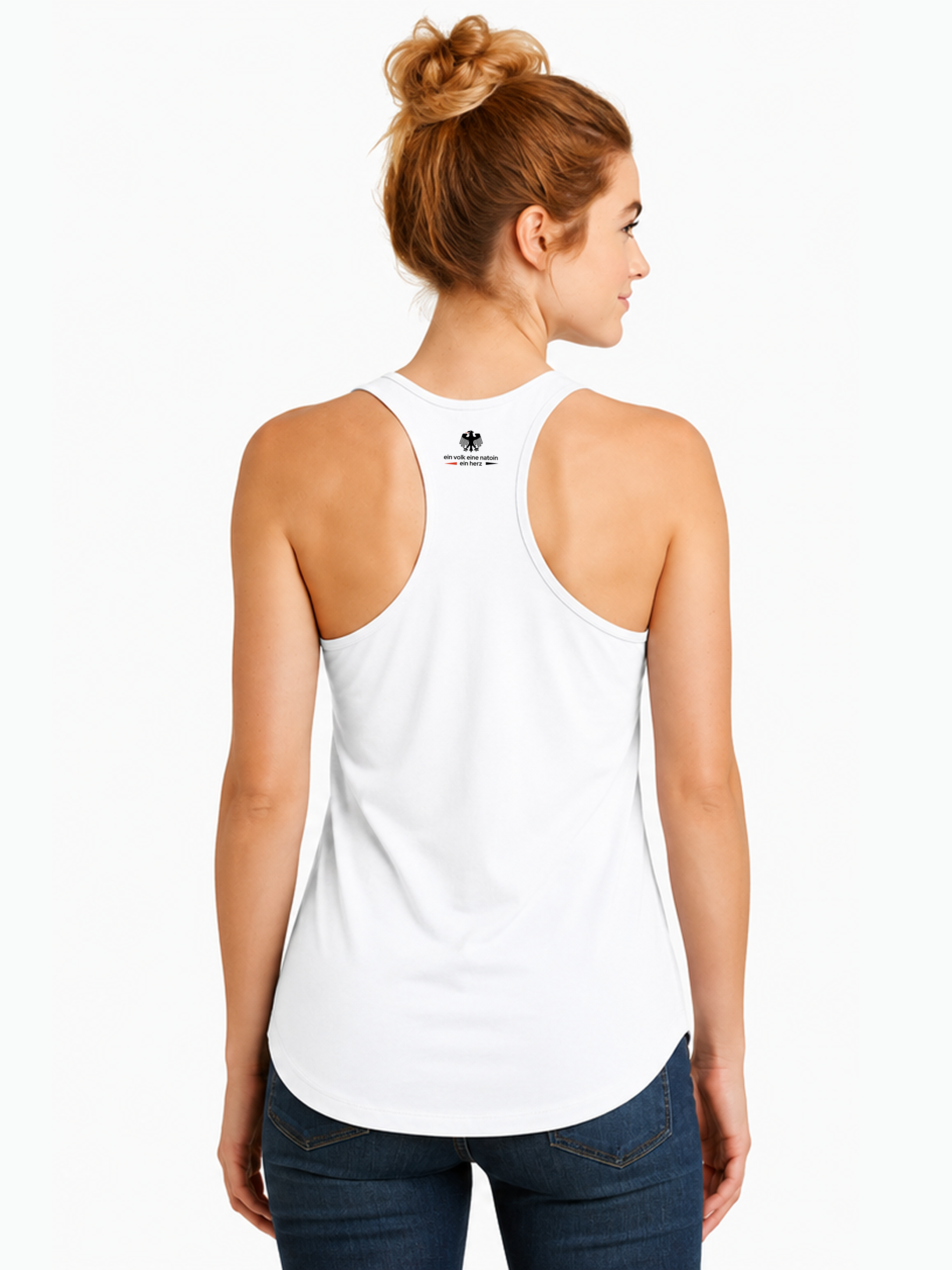 Germany Pride Racerback Tank Top for Women | Country Heritage Graphic Secondary image