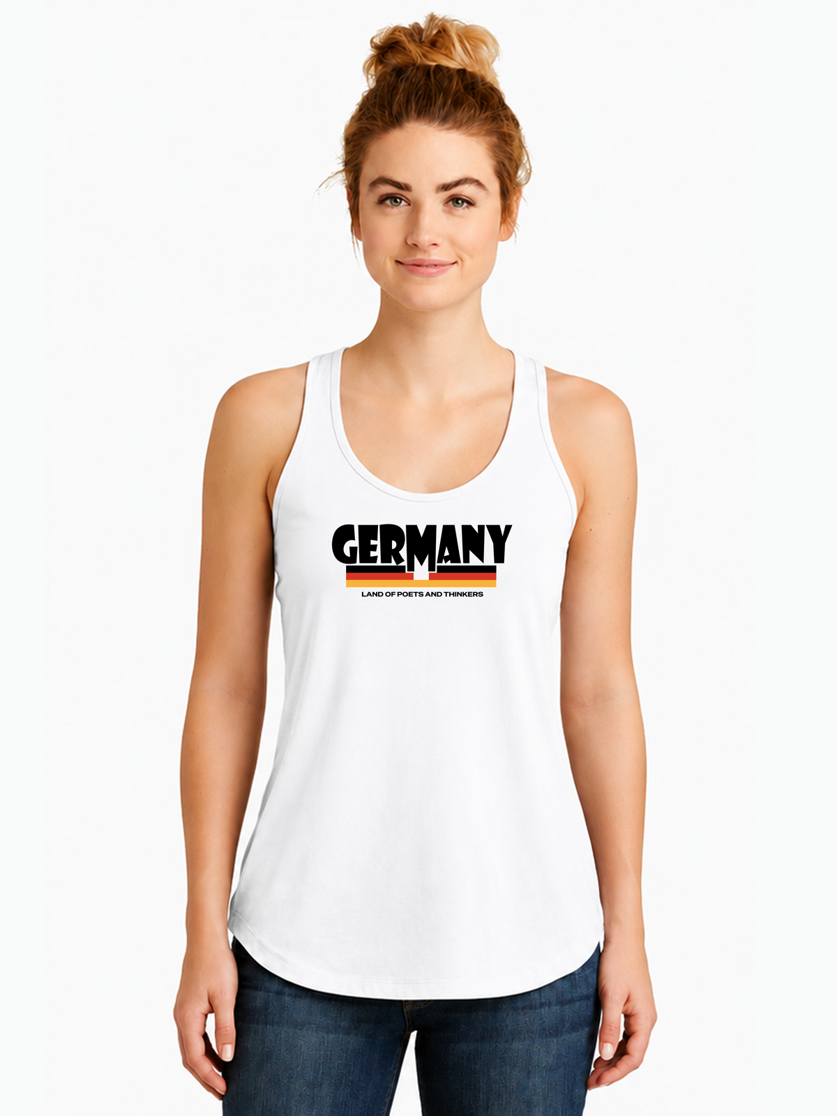 Germany Pride Racerback Tank Top for Women | Country Heritage Graphic Main image