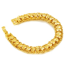 Cute 22K Gold Bracelet for Women Women Wedding Engagement Jewelry Luxury Widen Watch Chain Bracelet Not Fade Fine Jewelry Gifts