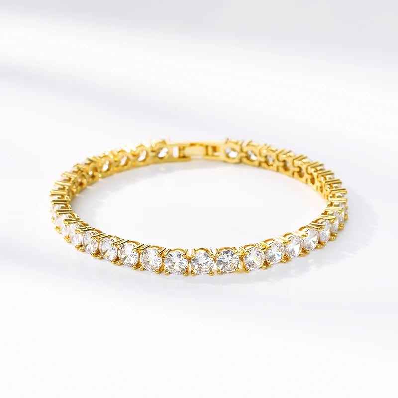 ICFTZWE Top Qualityen Silver Color Bracelets For Women Wedding Accessories Lady Fahsion Zircon Geometric Bracelet Girl Gift Main image