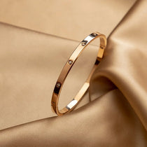 Beautiful Lovers Bracelets Woman Stainless Steel Bangles Bracelets Cubic Zirconia Golden Woman Jewelry Gifts