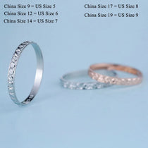 100% Genuine Real Pure Solid 925 Sterling Silver Rings for Women Jewelry Rose Gold Female Round Circle Finger Ring