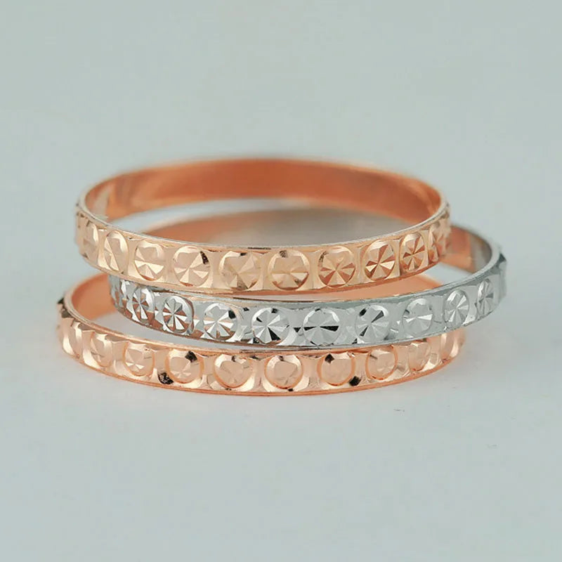 100% Genuine Real Pure Solid 925 Sterling Silver Rings for Women Jewelry Rose Gold Female Round Circle Finger Ring Secondary image