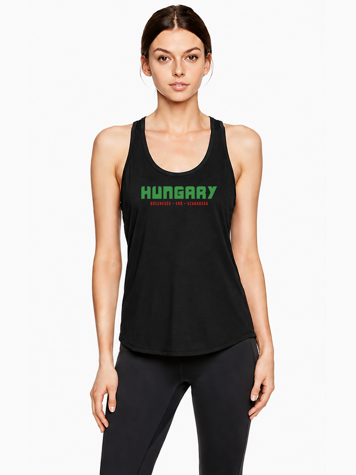 Hungary Pride Racerback Tank Top for Women | Country Heritage Graphic Main image