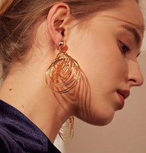 Earrings for women crystal oorbellen hangers statement chain pendientes largos ear circle tassel trendy geometric Euro-American