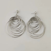 Earrings for women crystal oorbellen hangers statement chain pendientes largos ear circle tassel trendy geometric Euro-American