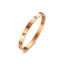 Beautiful Lovers Bracelets Woman Stainless Steel Bangles Bracelets Cubic Zirconia Golden Woman Jewelry Gifts