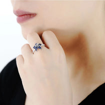 Fashion Trendy Jewelry Rings For Women Cubic Zirconia Charms Bridal Wedding Engagement White Gold Color Ring Drop Shipping