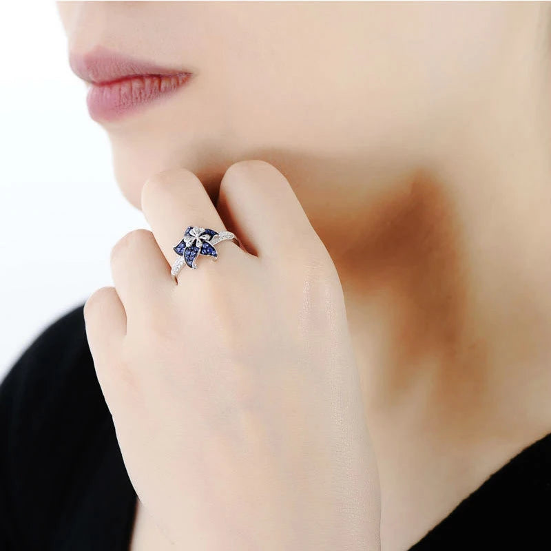Fashion Trendy Jewelry Rings For Women Cubic Zirconia Charms Bridal Wedding Engagement White Gold Color Ring Drop Shipping