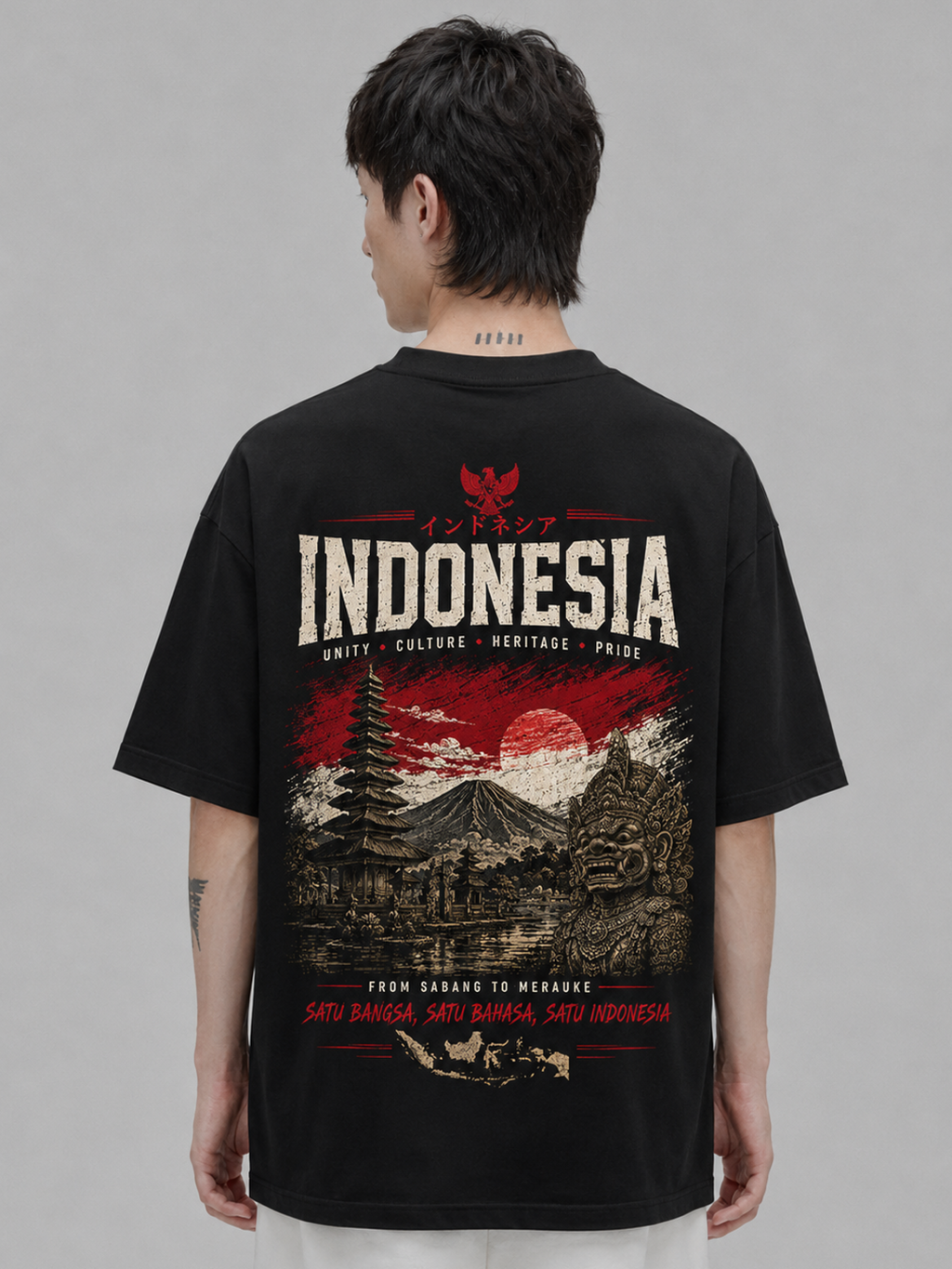 Indonesia Oversized T-Shirt – Country Pride Unisex Graphic Tee