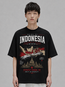 Indonesia Oversized T-Shirt – Country Pride Unisex Graphic Tee