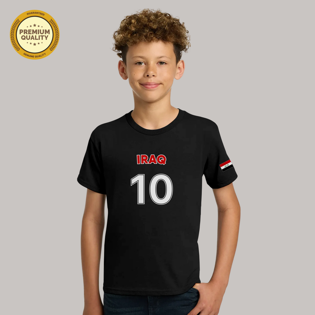 Iraq Soccer Fan T-Shirt For Boys/Youth – 2026 Football TShirt