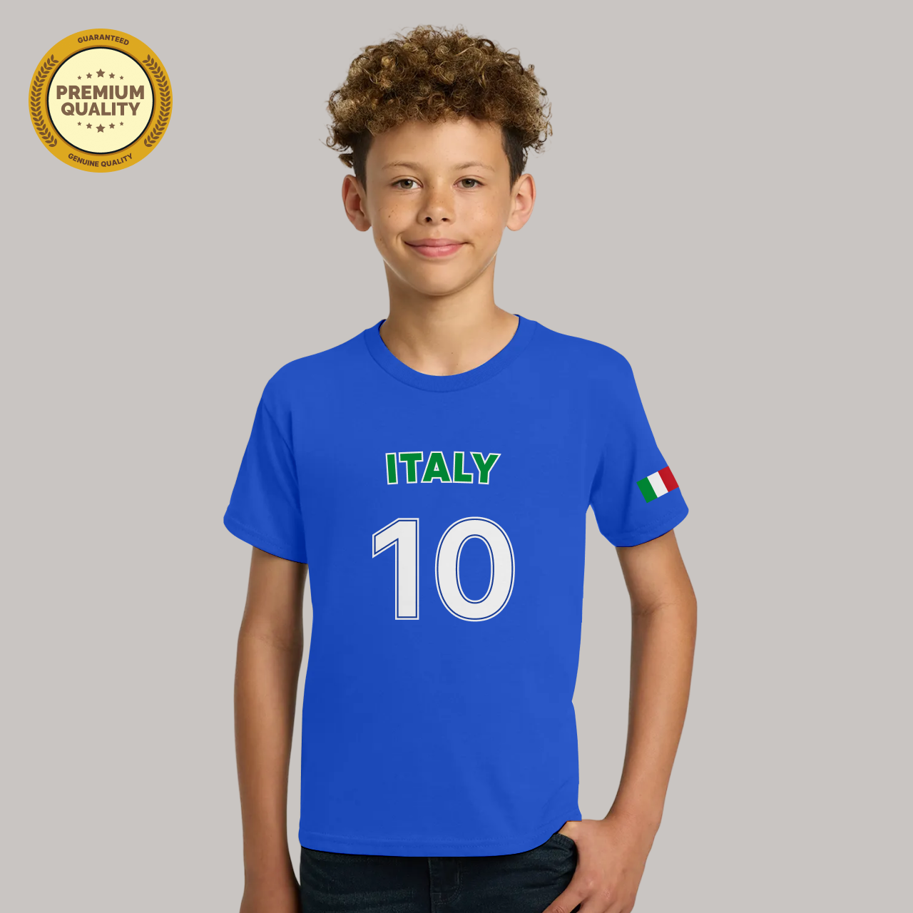 Italy Football Fan T-Shirt For Boys/Youth – 2026 Football World Cup TShirt Main image