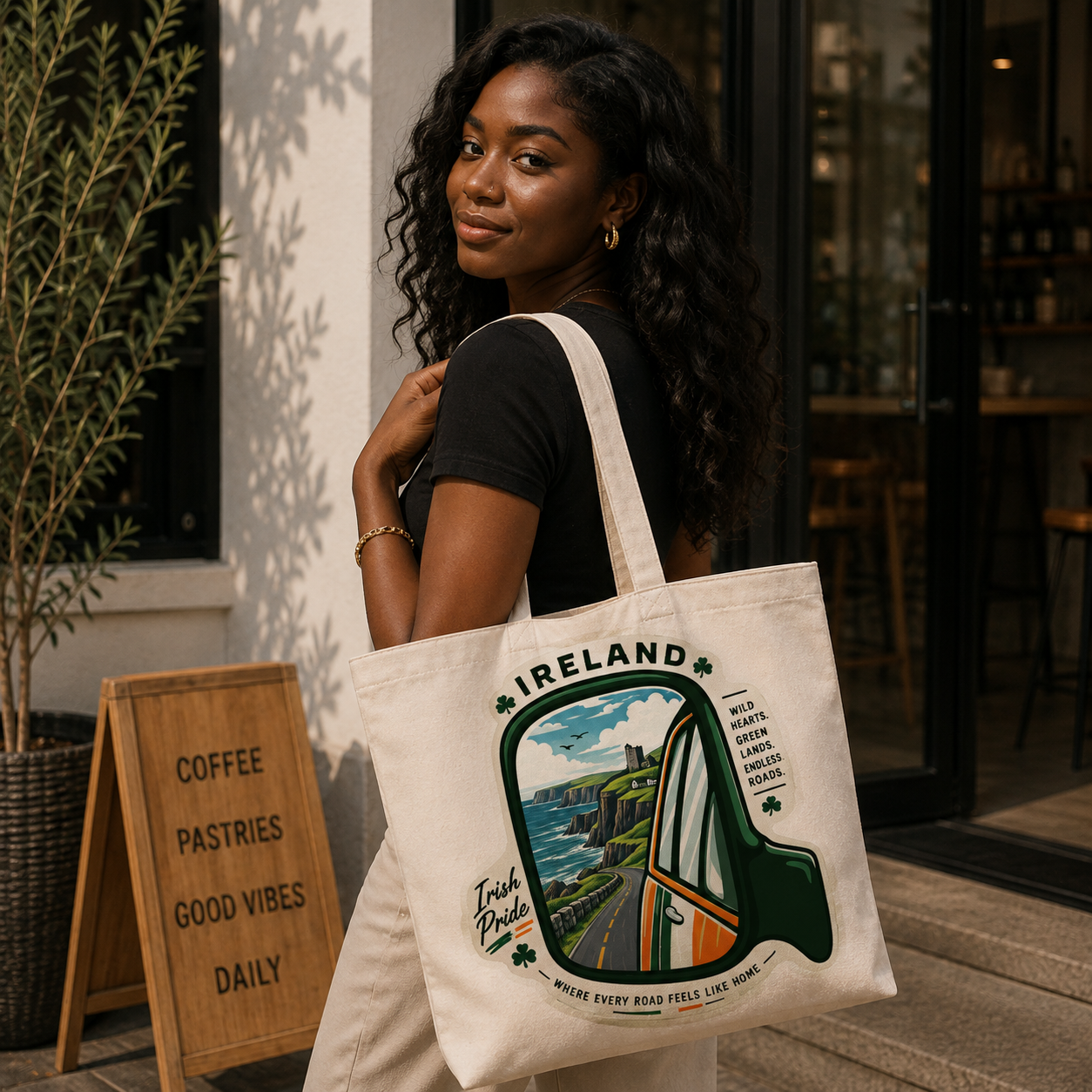 Ireland Heritage Graphic Tote Bag – Country Pride Canvas Tote Secondary image