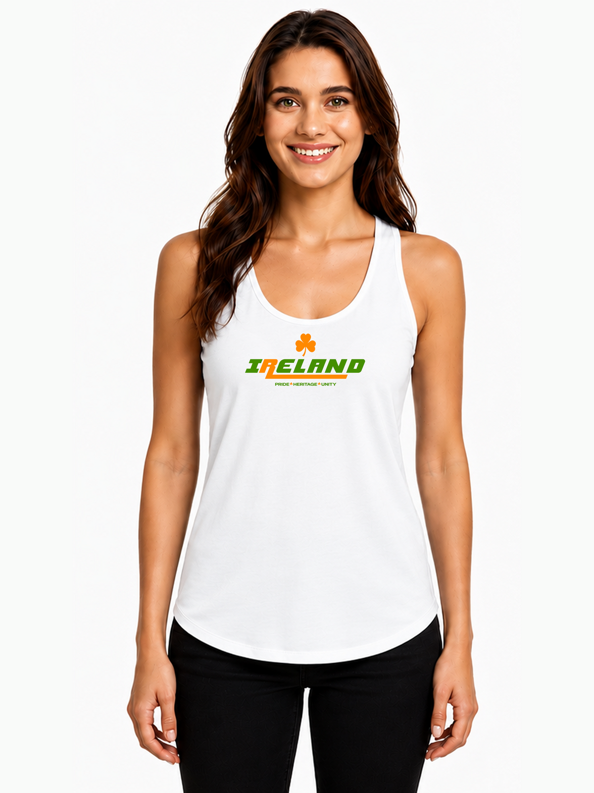 Ireland Pride Racerback Tank Top for Women | Country Heritage Graphic Main image