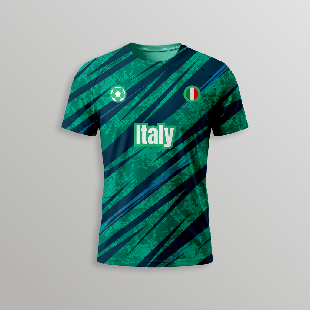 Italy Football T-Shirt - Dry Fit T Shirt