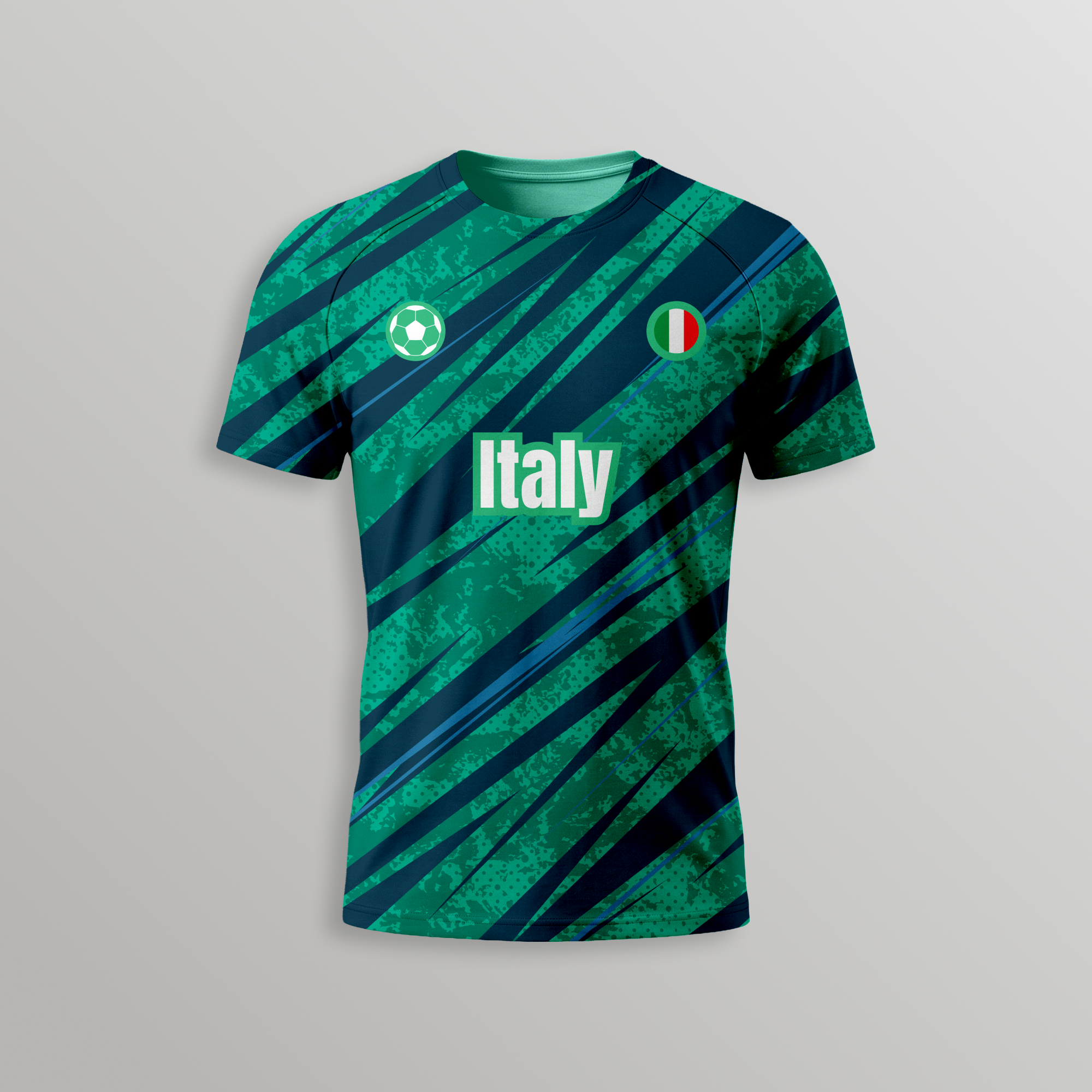 Italy Football T-Shirt - Dry Fit T Shirt