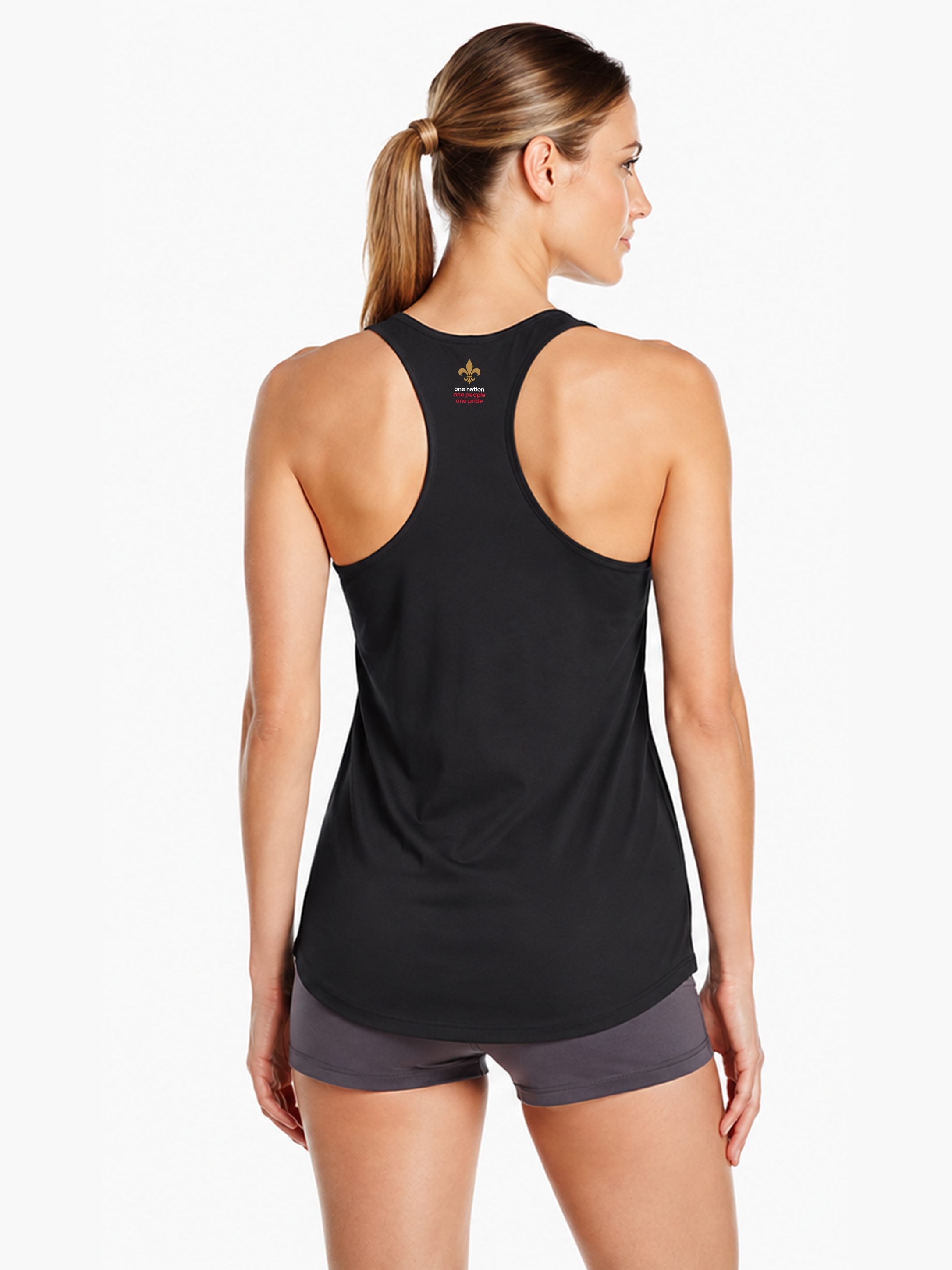 Italy Pride Racerback Tank Top for Women | Country Heritage Graphic Secondary image