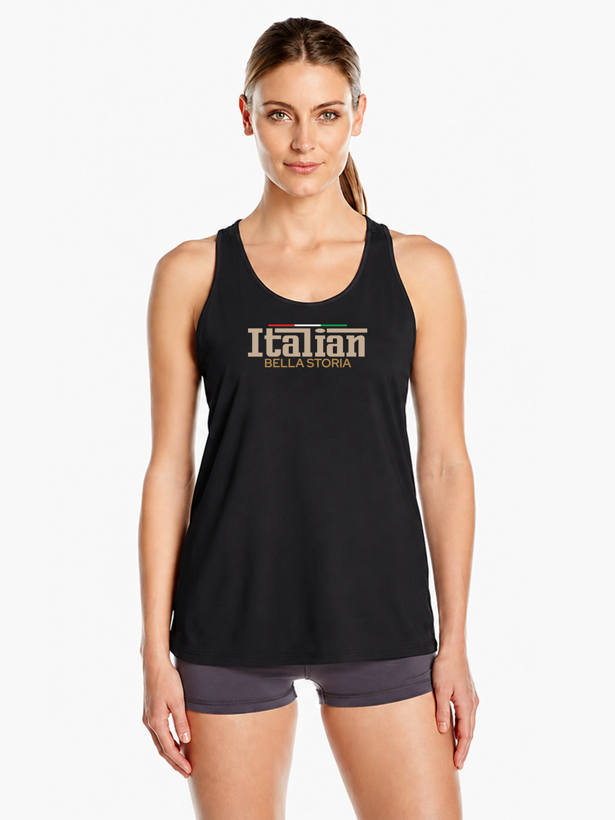 Italy Pride Racerback Tank Top for Women | Country Heritage Graphic Main image