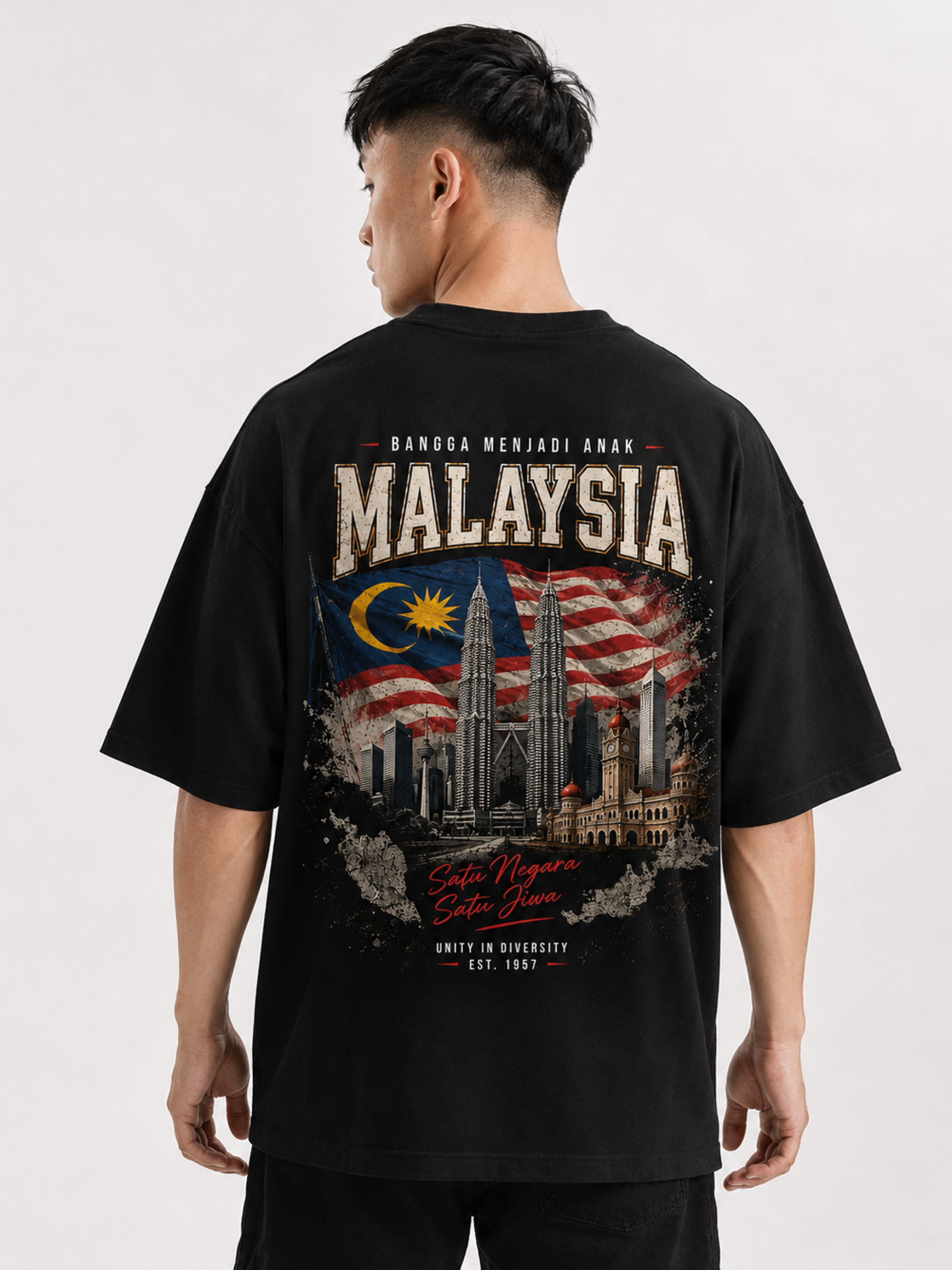 Malaysia Oversized T-Shirt – Country Pride Unisex Graphic Tee