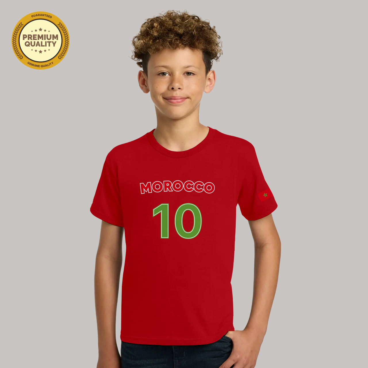 Morocco Soccer Fan T-Shirt For Boys/Youth – 2026 Football World Cup TShirt Secondary image