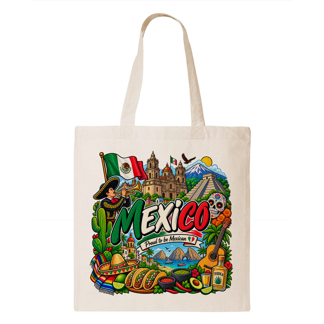 Mexico Heritage Graphic Tote Bag – Country Pride Canvas Tote Main image