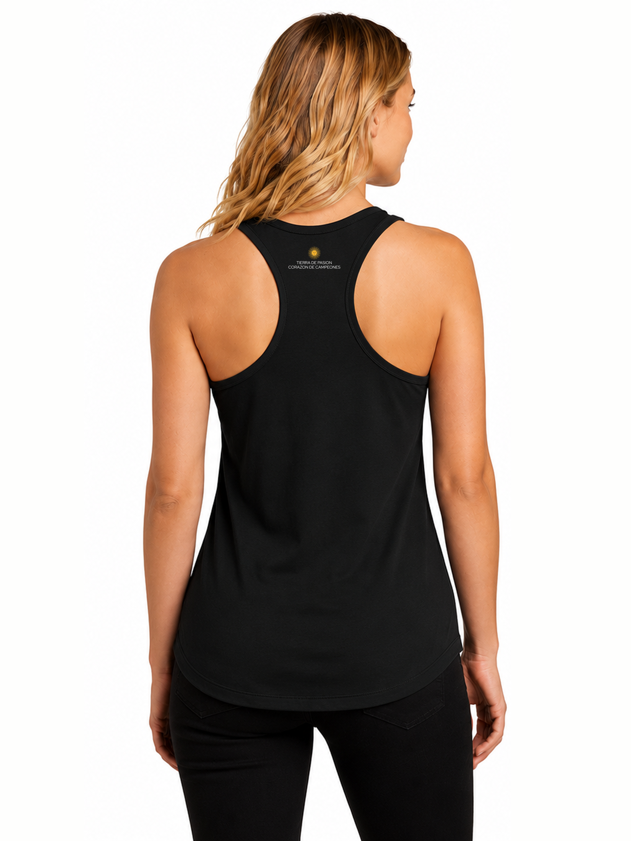 Morocco Pride Racerback Tank Top for Women | Country Heritage Graphic Secondary image