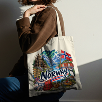 Norway Heritage Graphic Tote Bag – Country Pride Canvas Tote