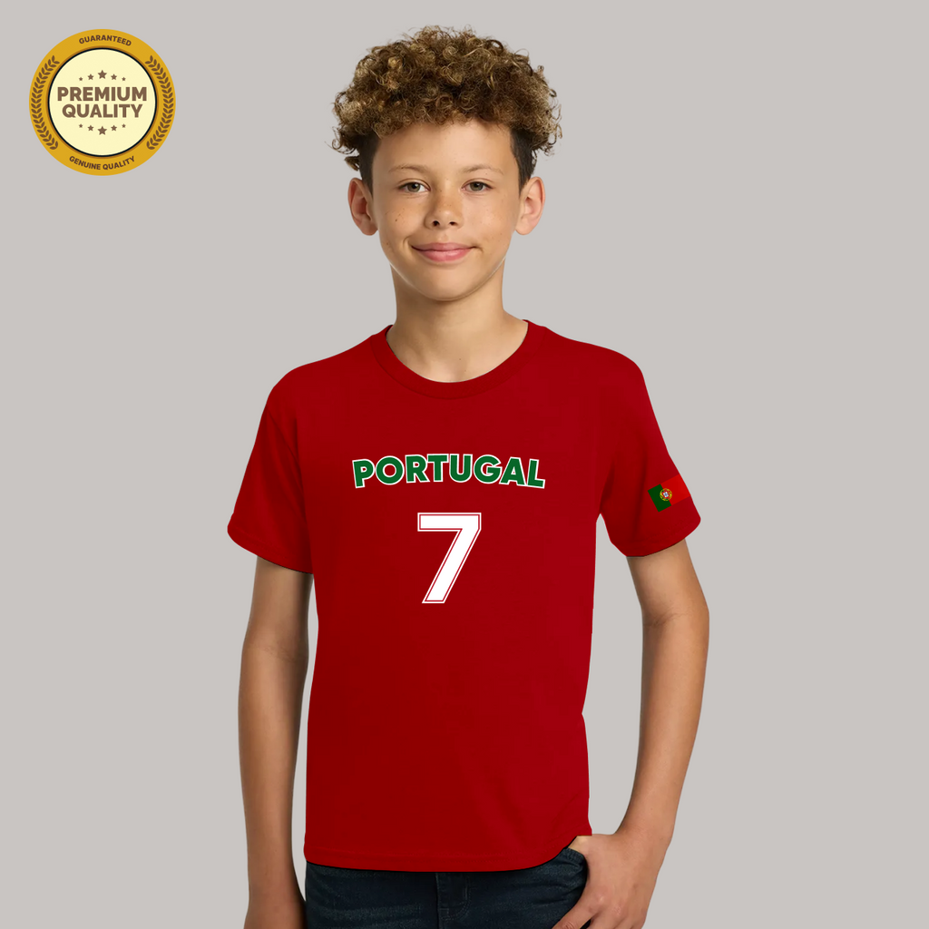Portugal Football Fan T-Shirt For Boys/Youth – 2026 Football  TShirt