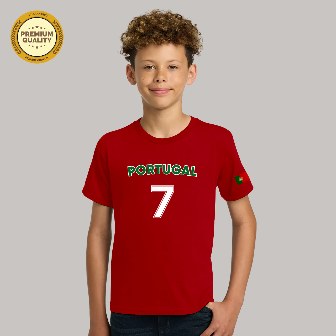 Portugal Football Fan T-Shirt For Boys/Youth – 2026 Football World Cup TShirt