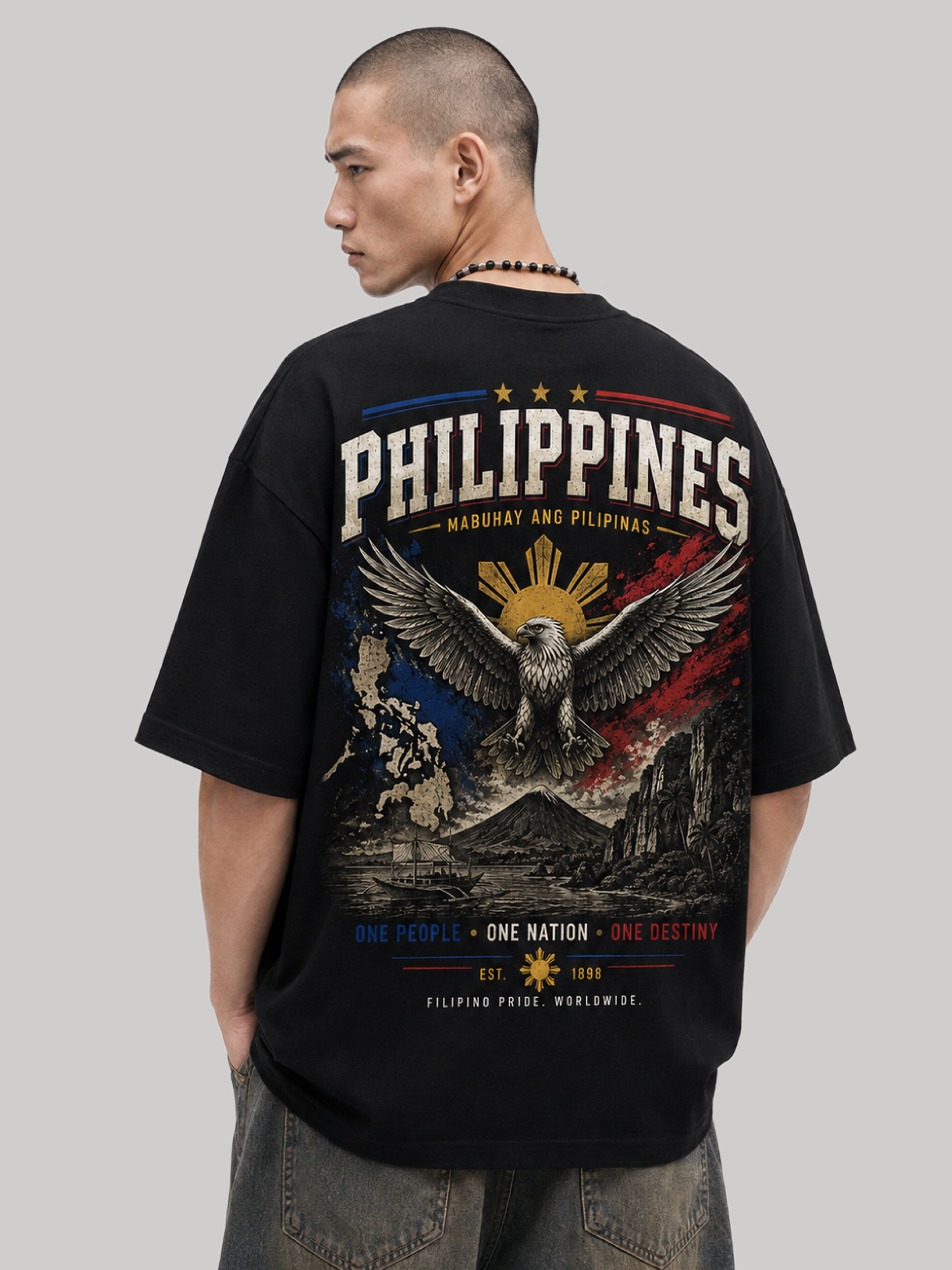 Philippines Oversized T-Shirt – Country Pride Unisex Graphic Tee