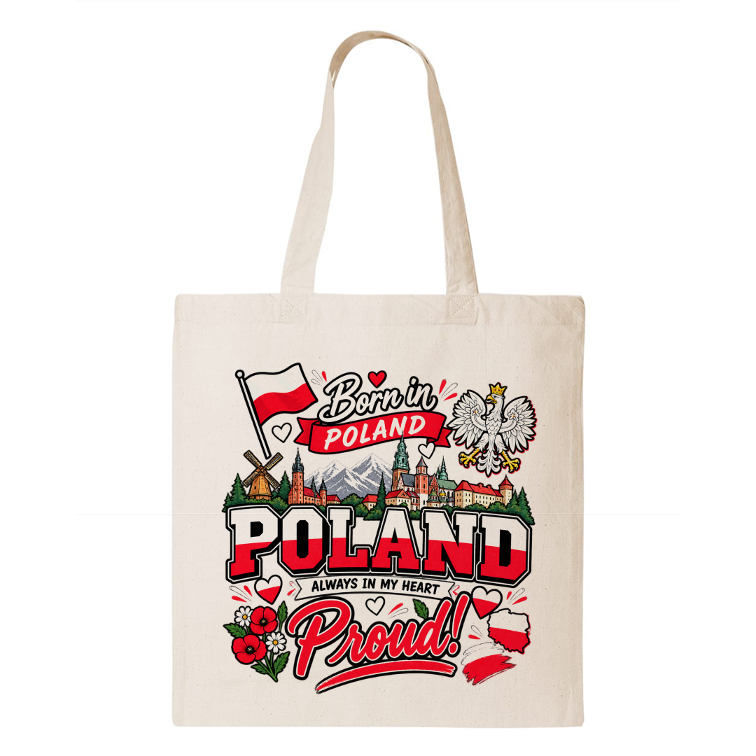 Poland Heritage Graphic Tote Bag – Country Pride Canvas Tote Main image