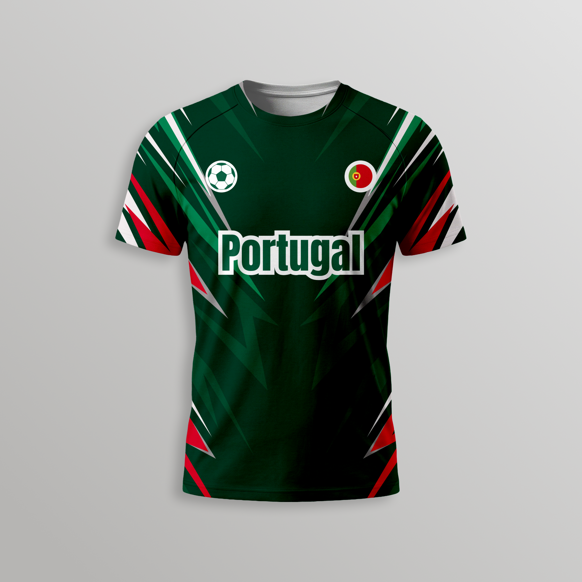 Portugal Football T-Shirt - Dry Fit T Shirt