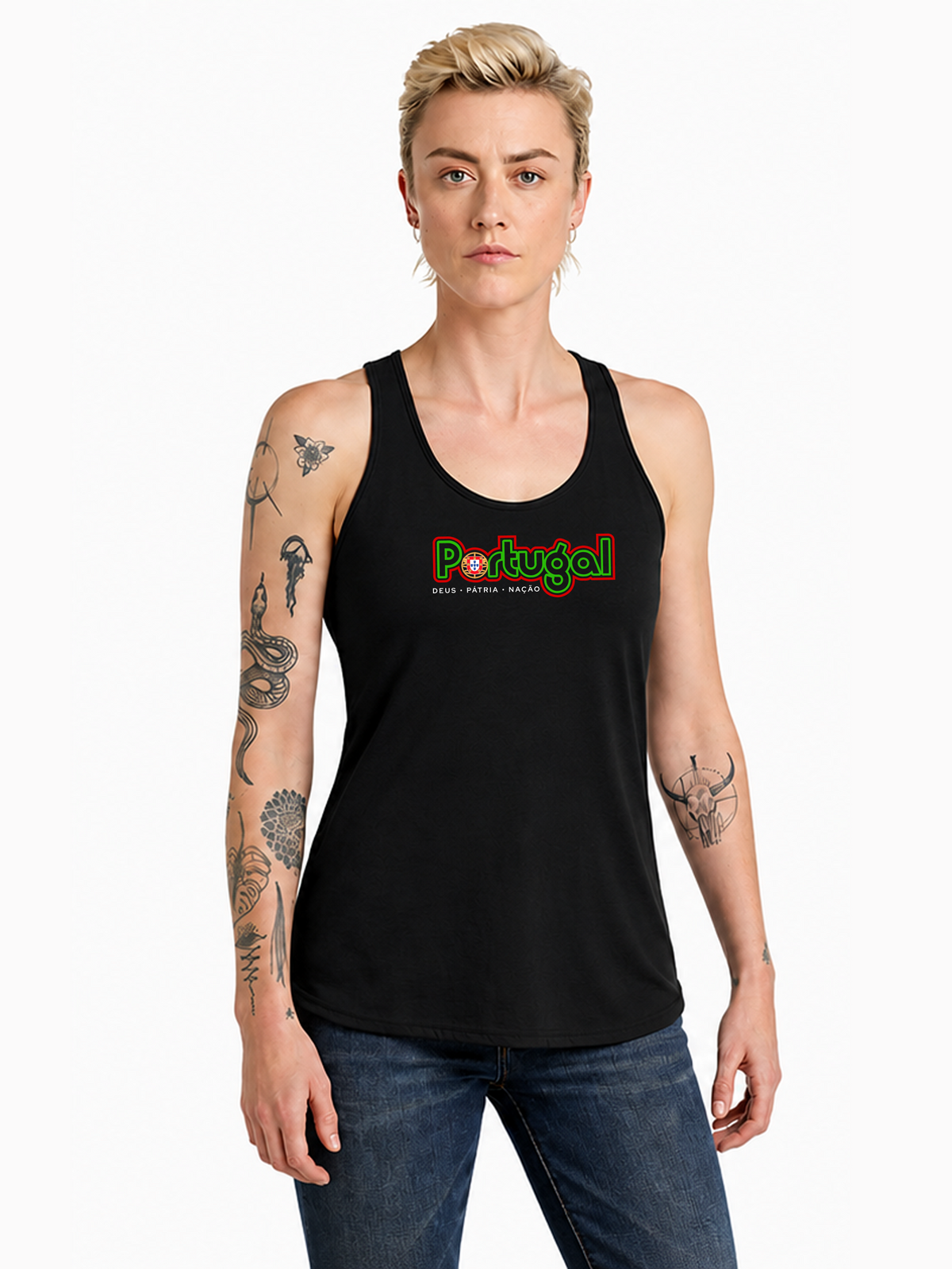 Portugal Pride Racerback Tank Top for Women | Country Heritage Graphic Main image
