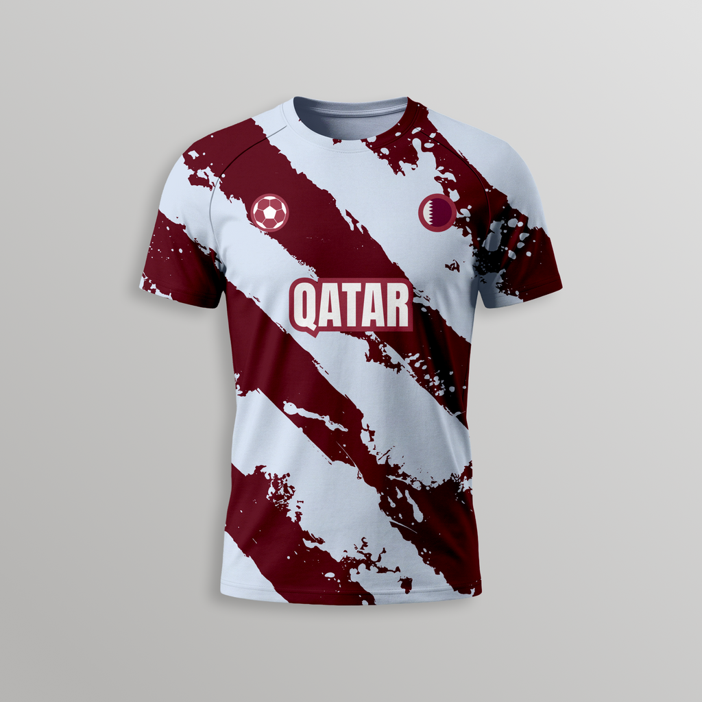 Qatar Football T-Shirt - Dry Fit T Shirt