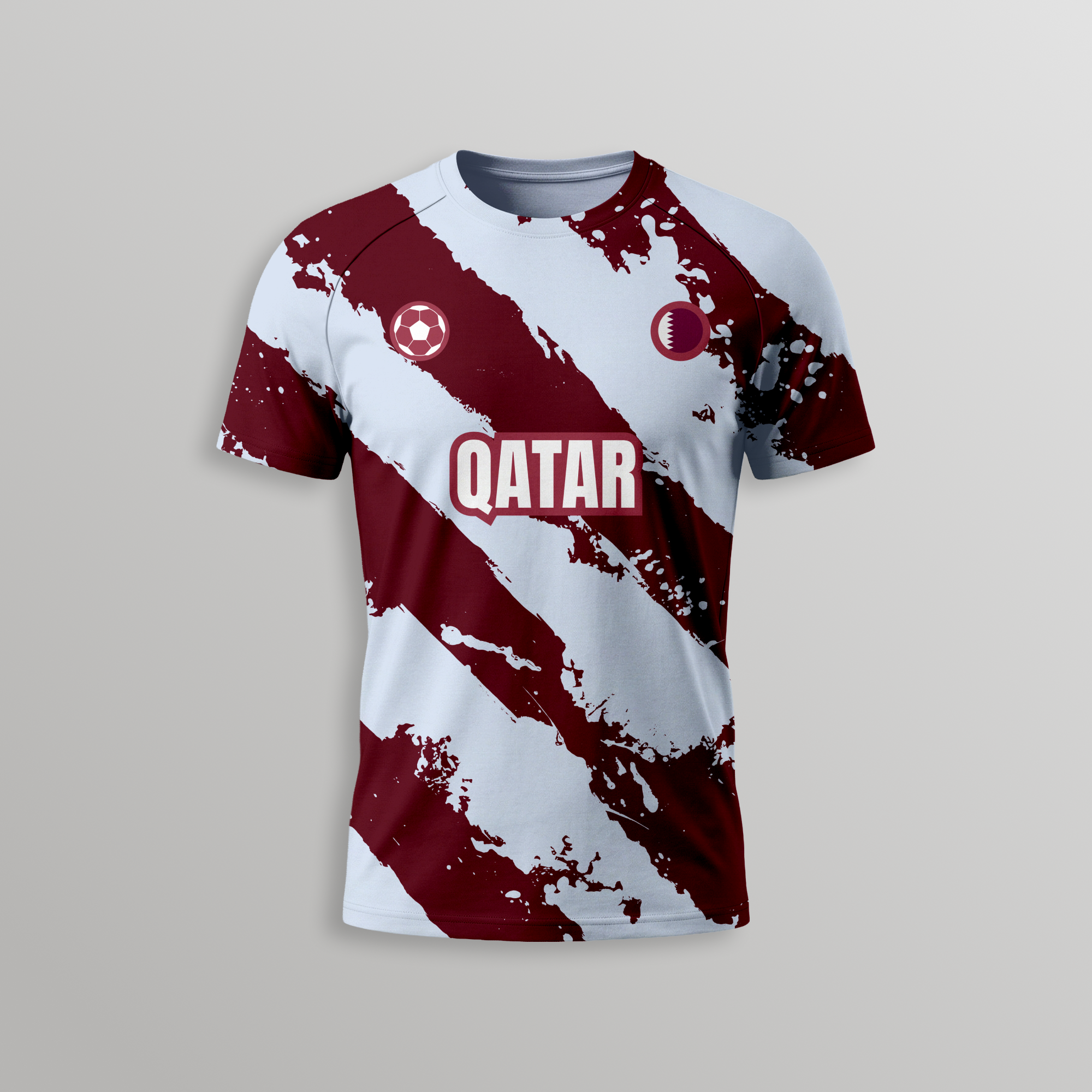 Qatar Football T-Shirt - Dry Fit T Shirt