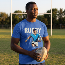 Retro Rugby Graphic Tee, Vintage Style Rugby Shirt, Rugby Player T-Shirt