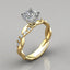 Wedding Ring For Women |Gold Plated Two-color Diamond Ring |  Engagement Ring
