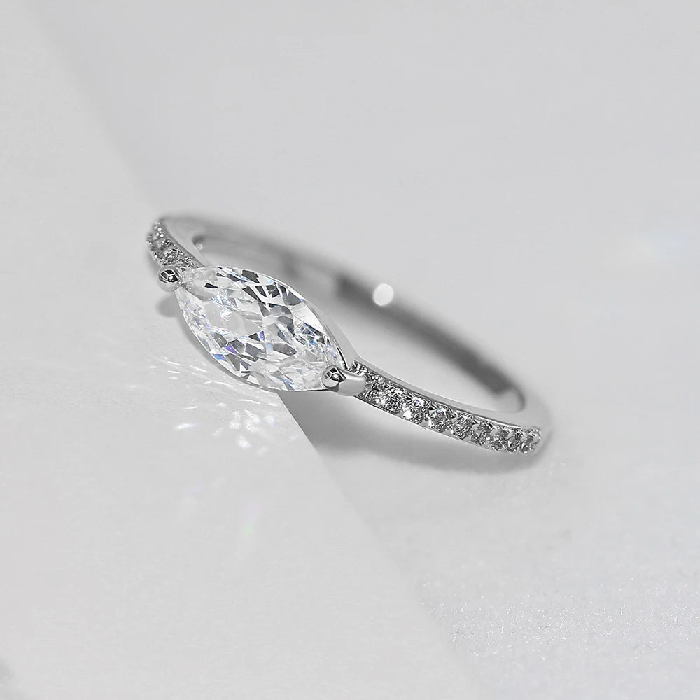 Wedding Rings For Women Simple Elegant Oval Zircon Light Gold Color Party Finger Ring Gift Fashion Jewelry R870